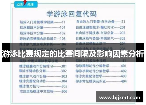 游泳比赛规定的比赛间隔及影响因素分析